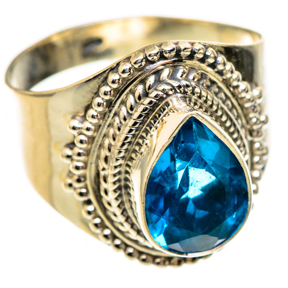 Swiss Blue Topaz Rings handcrafted by Ana Silver Co - RING123633 - Photo 2