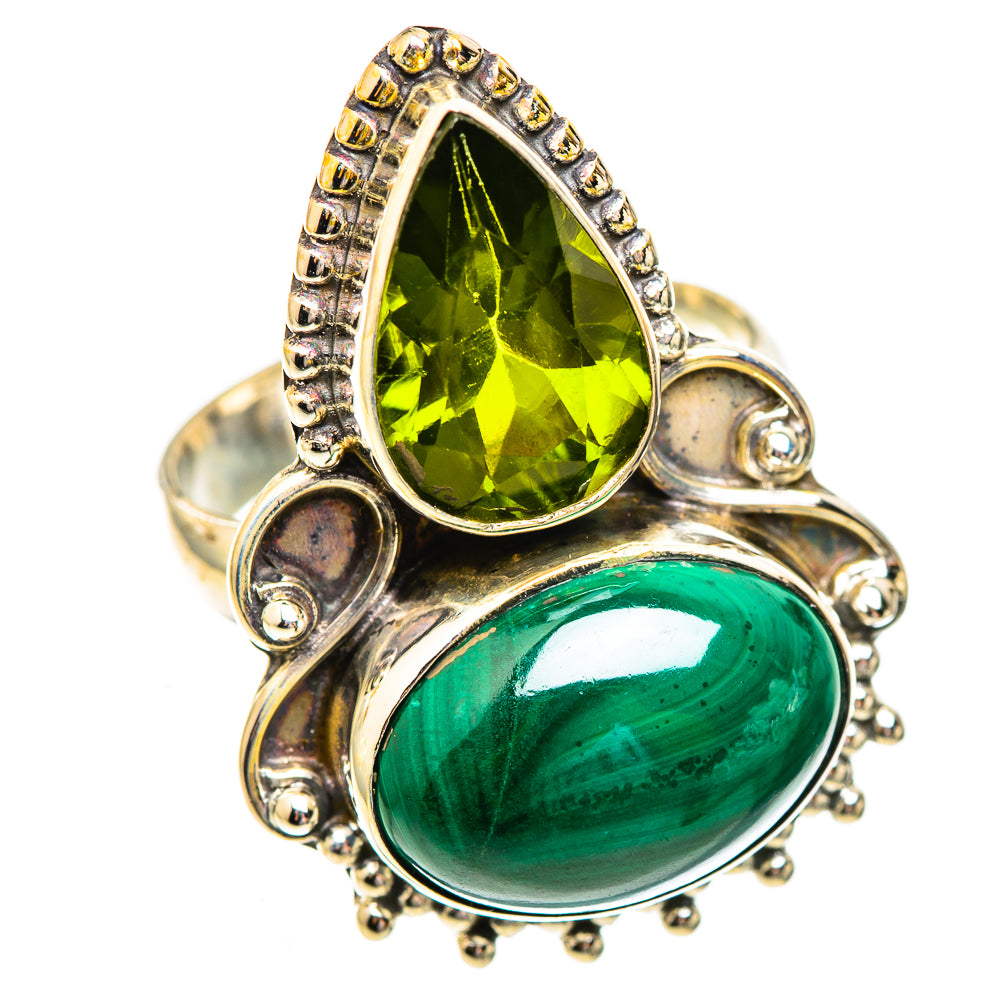 Malachite Rings handcrafted by Ana Silver Co - RING123635 - Photo 2