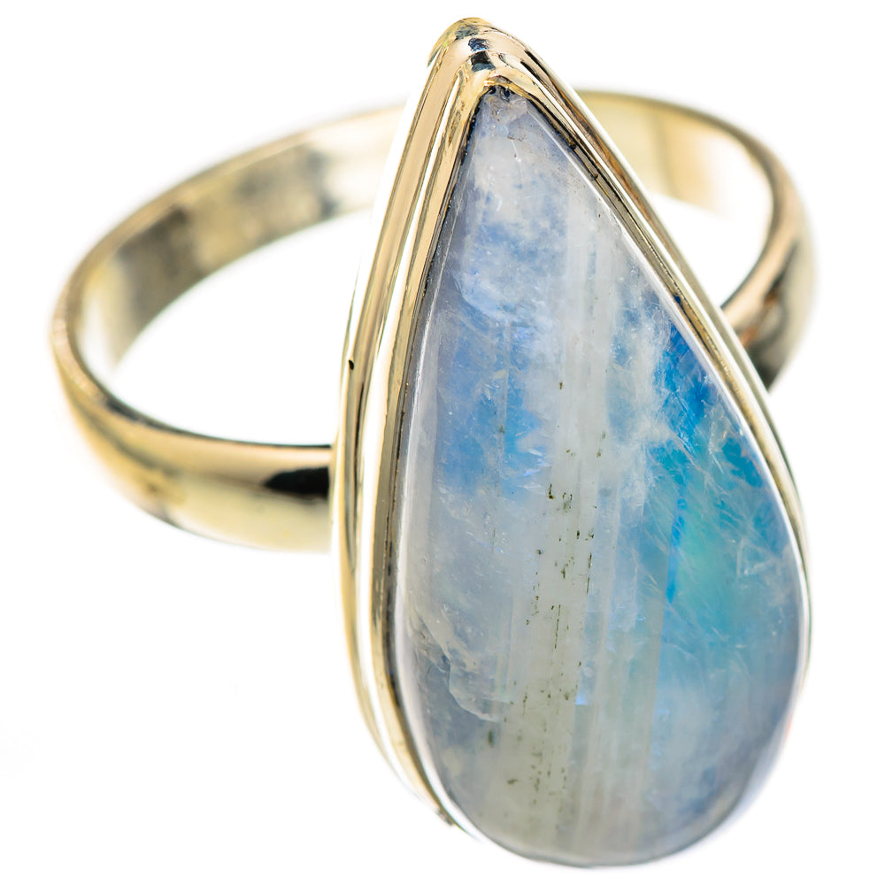 Rainbow Moonstone Rings handcrafted by Ana Silver Co - RING123650 - Photo 2