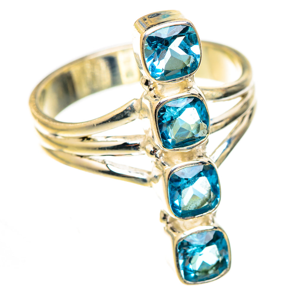 Swiss Blue Topaz Rings handcrafted by Ana Silver Co - RING123653 - Photo 2