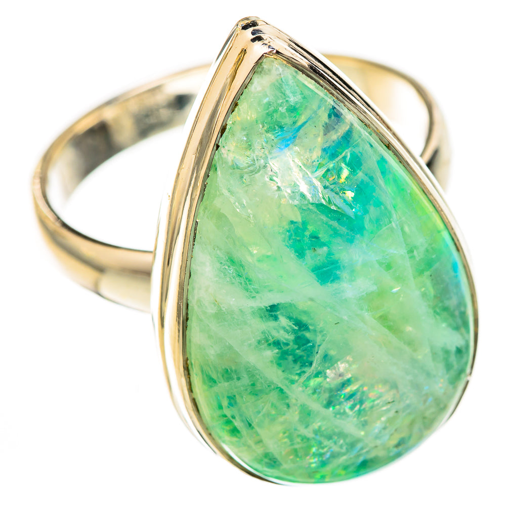 Green Moonstone Rings handcrafted by Ana Silver Co - RING123655 - Photo 2