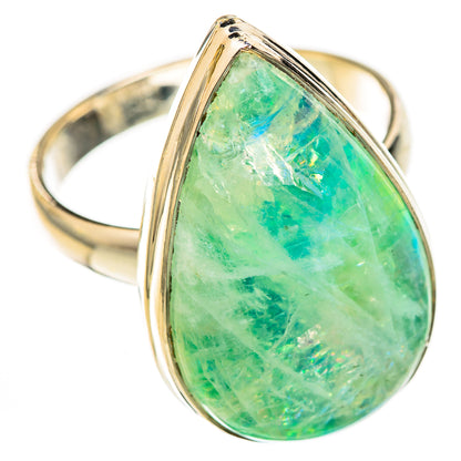 Green Moonstone Rings handcrafted by Ana Silver Co - RING123655 - Photo 2