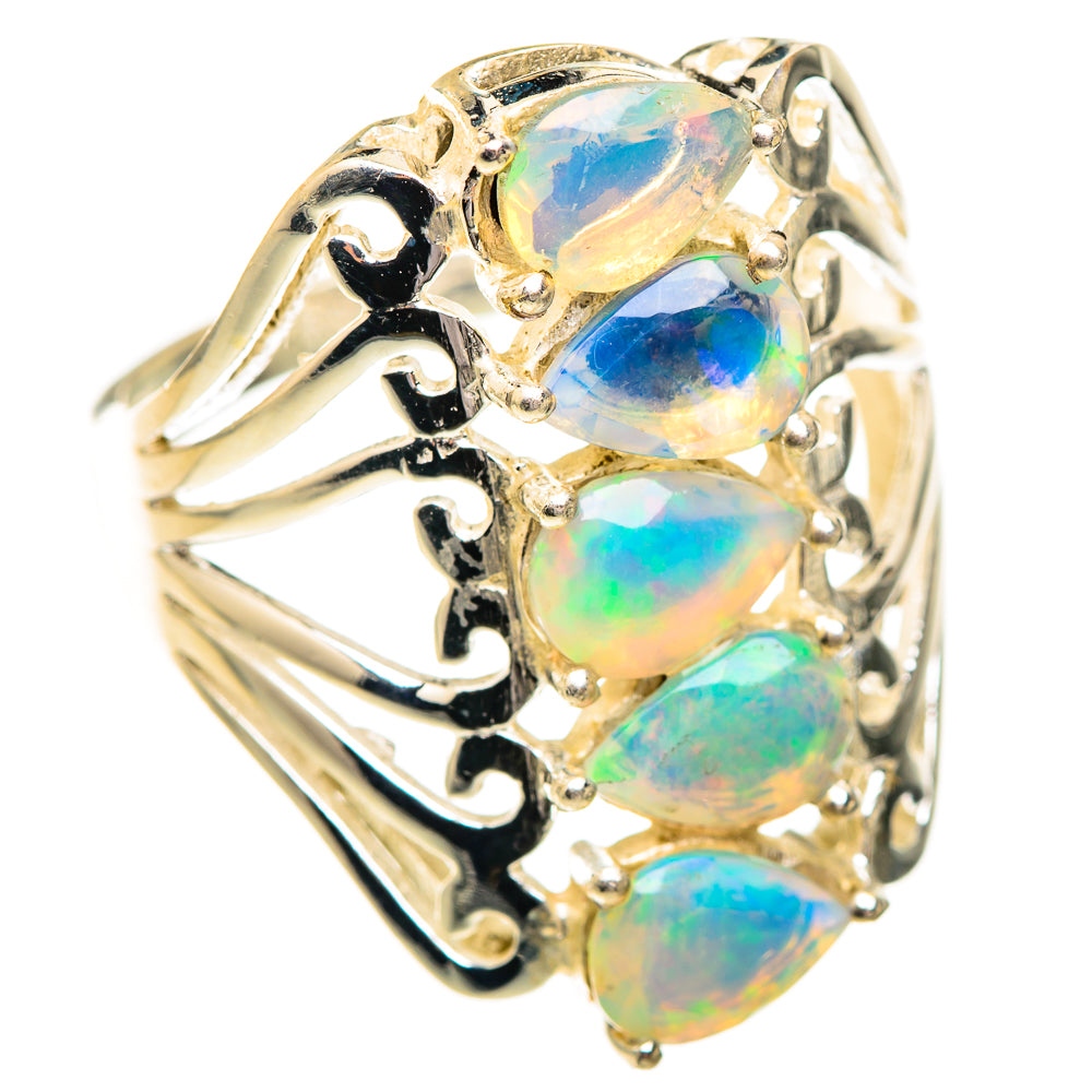 Ethiopian Opal Rings handcrafted by Ana Silver Co - RING123667 - Photo 2