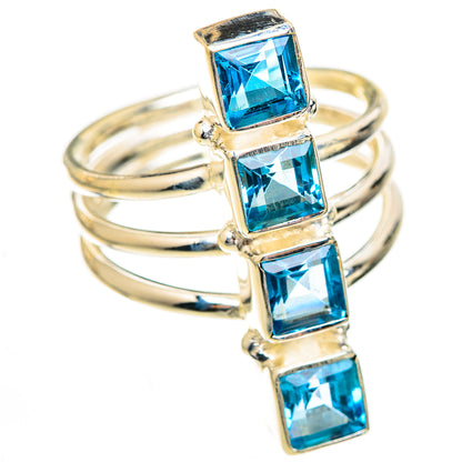 Swiss Blue Topaz Rings handcrafted by Ana Silver Co - RING123674 - Photo 2