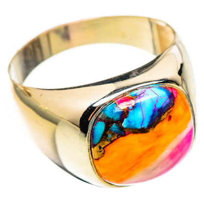 Kingman Pink Dahlia Turquoise Rings handcrafted by Ana Silver Co - RING123682 - Photo 2