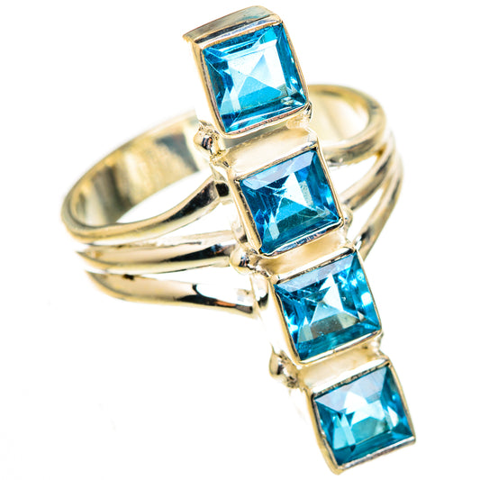 Swiss Blue Topaz Rings handcrafted by Ana Silver Co - RING123689 - Photo 2