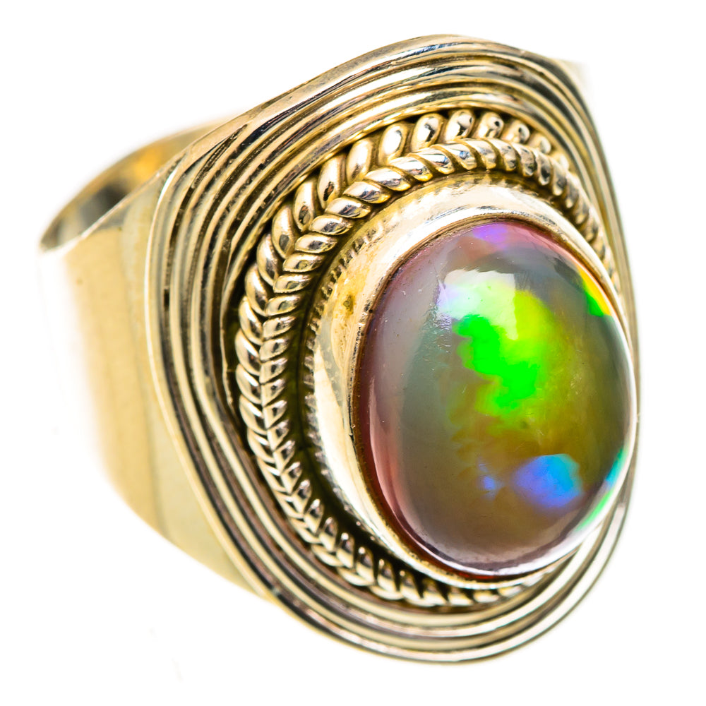 Ethiopian Opal Rings handcrafted by Ana Silver Co - RING123702 - Photo 2