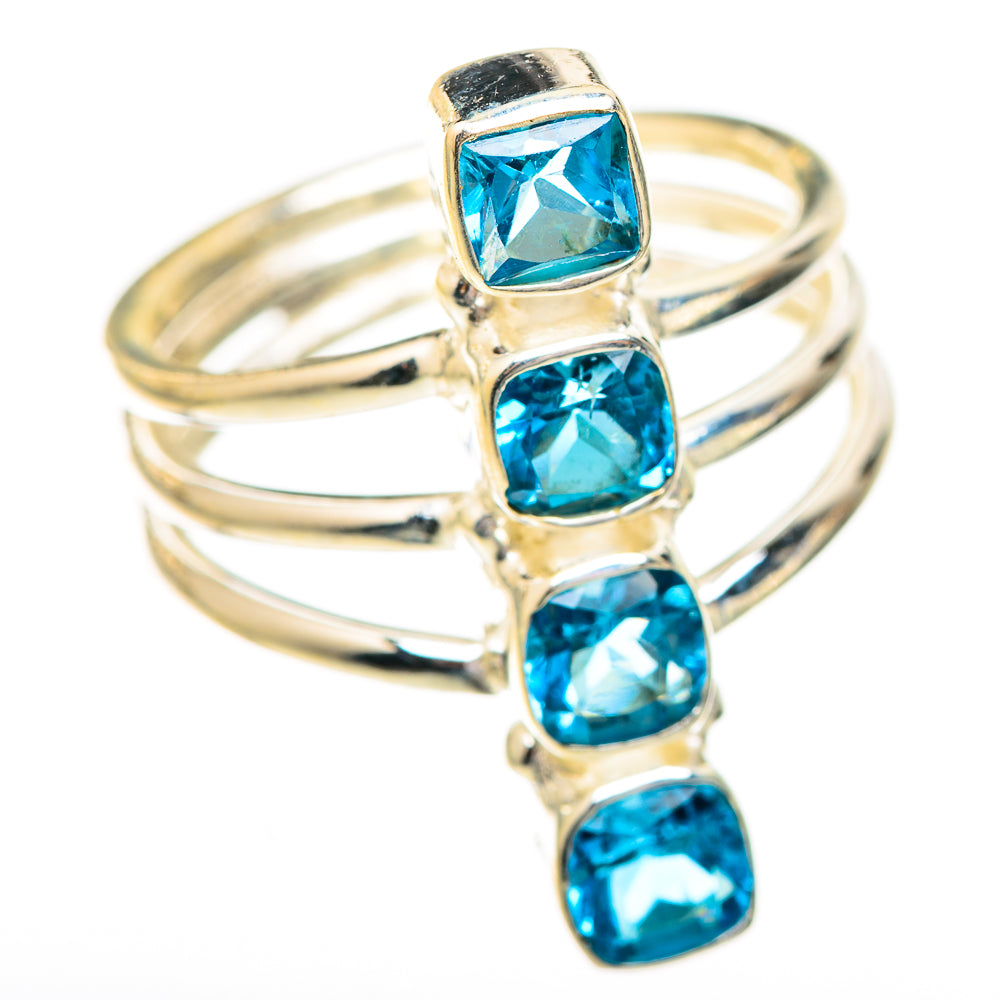 Swiss Blue Topaz Rings handcrafted by Ana Silver Co - RING123703 - Photo 2