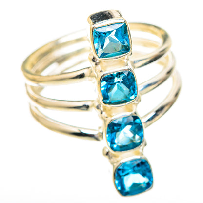 Swiss Blue Topaz Rings handcrafted by Ana Silver Co - RING123703 - Photo 2