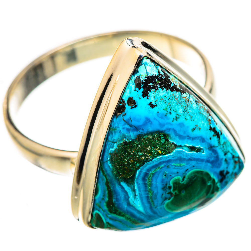 Malachite In Chrysocolla Rings handcrafted by Ana Silver Co - RING123732 - Photo 2