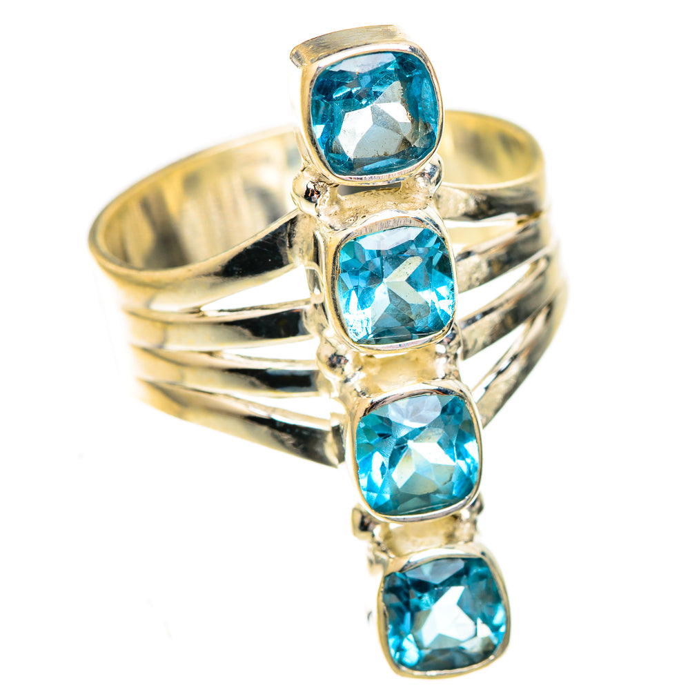 Swiss Blue Topaz Rings handcrafted by Ana Silver Co - RING123736 - Photo 2