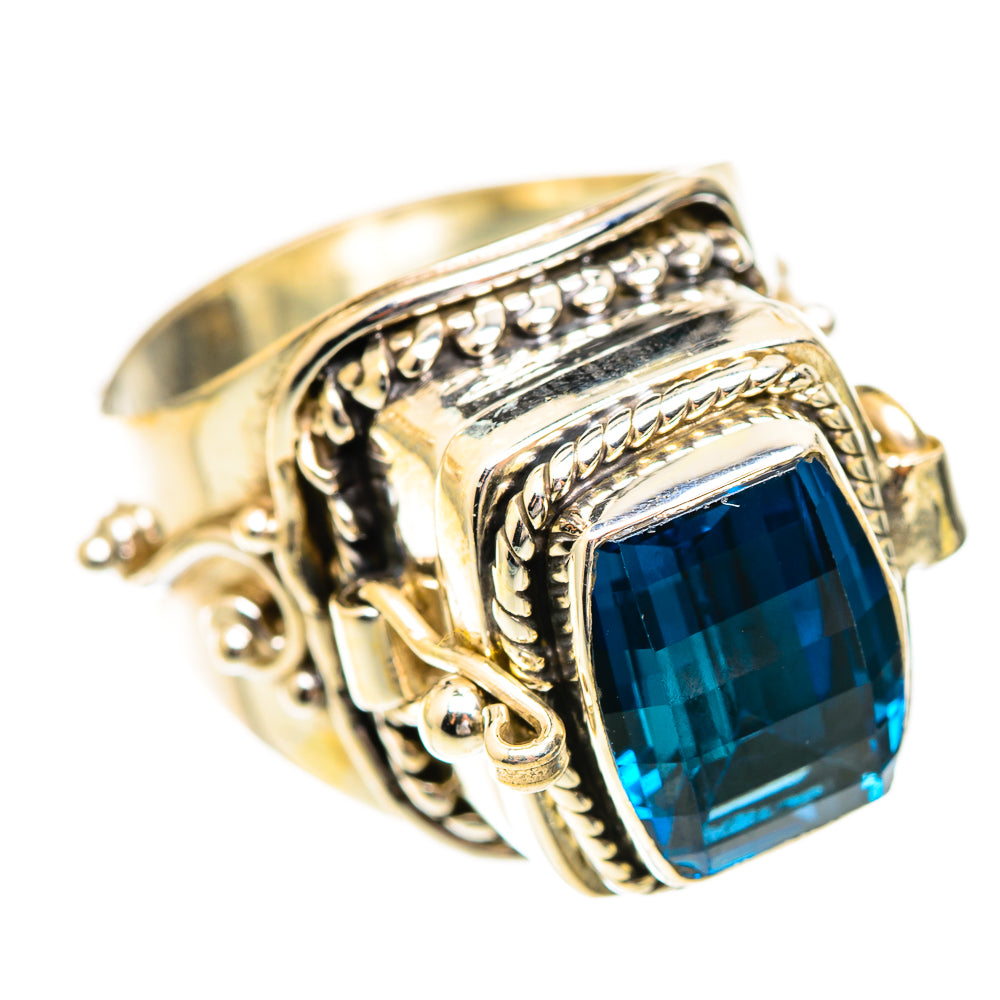 Swiss Blue Topaz Rings handcrafted by Ana Silver Co - RING123746 - Photo 2