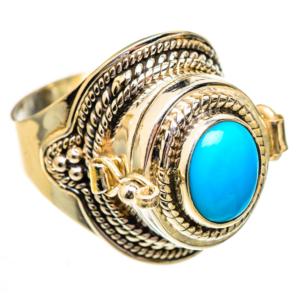 Sleeping Beauty Turquoise Rings handcrafted by Ana Silver Co - RING123748 - Photo 2