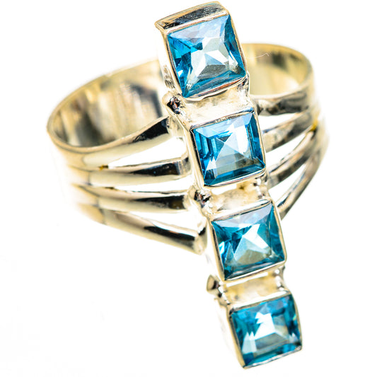 Swiss Blue Topaz Rings handcrafted by Ana Silver Co - RING123759 - Photo 2
