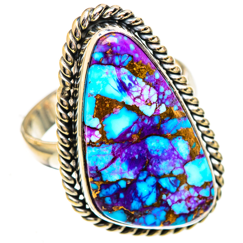 Purple Copper Composite Turquoise Rings handcrafted by Ana Silver Co - RING123763 - Photo 2