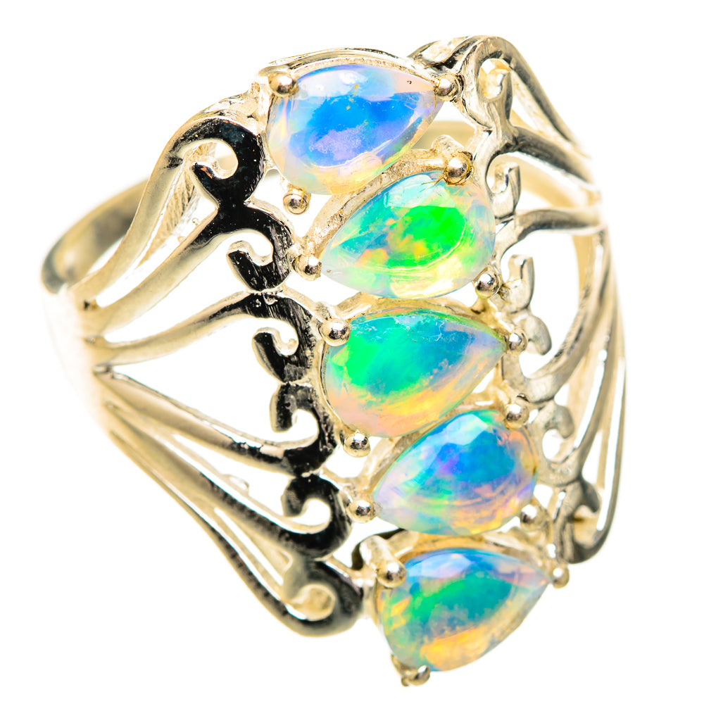 Ethiopian Opal Rings handcrafted by Ana Silver Co - RING123765 - Photo 2