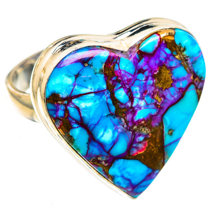 Purple Copper Composite Turquoise Rings handcrafted by Ana Silver Co - RING123774 - Photo 2