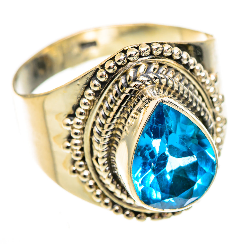 Swiss Blue Topaz Rings handcrafted by Ana Silver Co - RING123779 - Photo 2