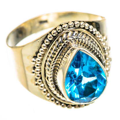 Swiss Blue Topaz Rings handcrafted by Ana Silver Co - RING123779 - Photo 2