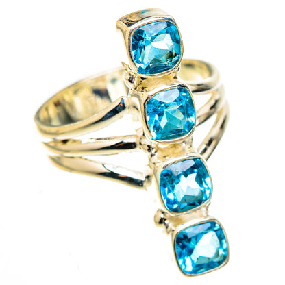 Swiss Blue Topaz Rings handcrafted by Ana Silver Co - RING123780 - Photo 2