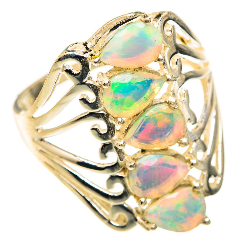 Ethiopian Opal Rings handcrafted by Ana Silver Co - RING123786 - Photo 2
