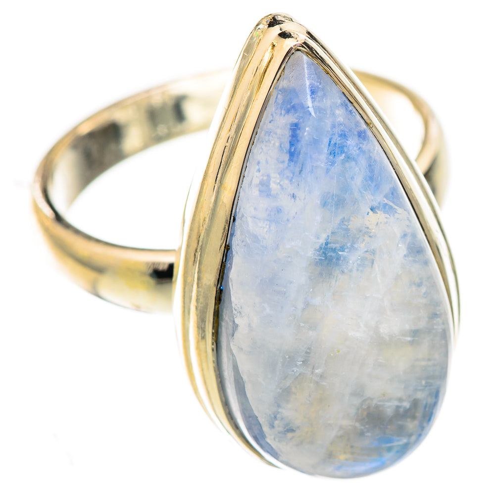 Rainbow Moonstone Rings handcrafted by Ana Silver Co - RING123787 - Photo 2