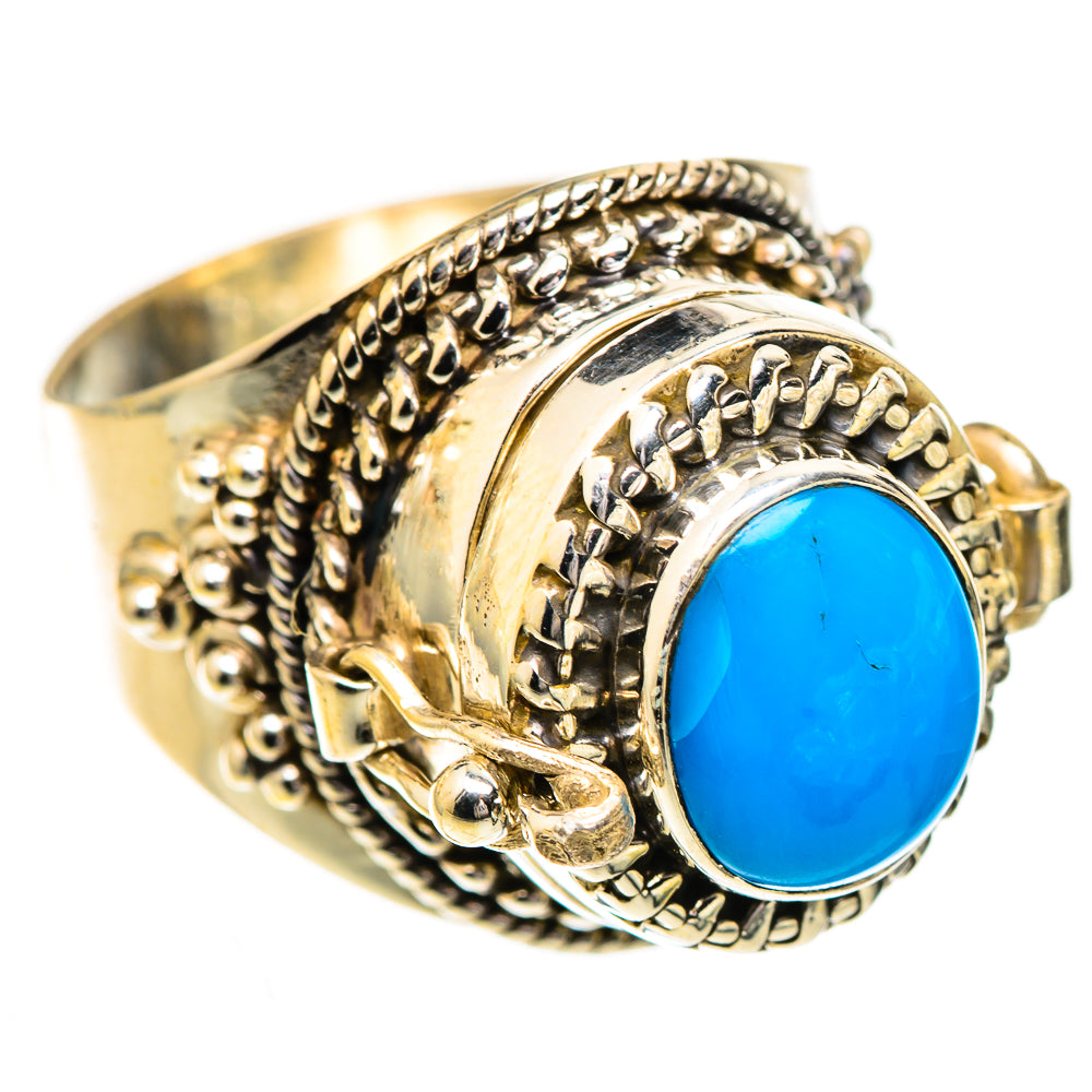 Sleeping Beauty Turquoise Rings handcrafted by Ana Silver Co - RING123791 - Photo 2