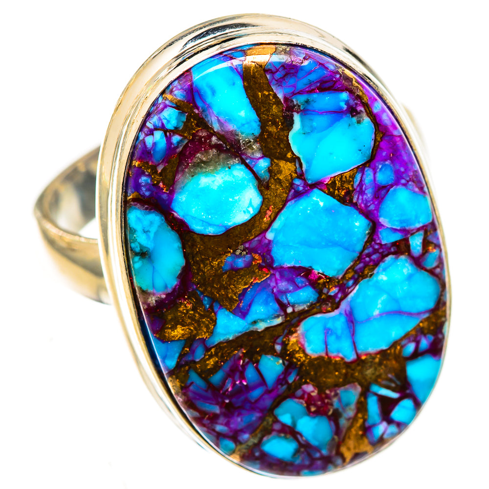 Purple Copper Composite Turquoise Rings handcrafted by Ana Silver Co - RING123797 - Photo 2