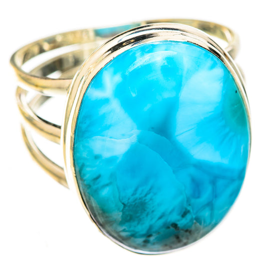 Larimar Rings handcrafted by Ana Silver Co - RING123807 - Photo 2