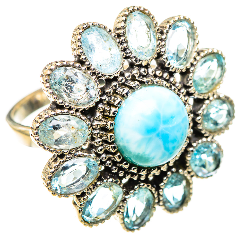 Larimar Rings handcrafted by Ana Silver Co - RING123812 - Photo 2
