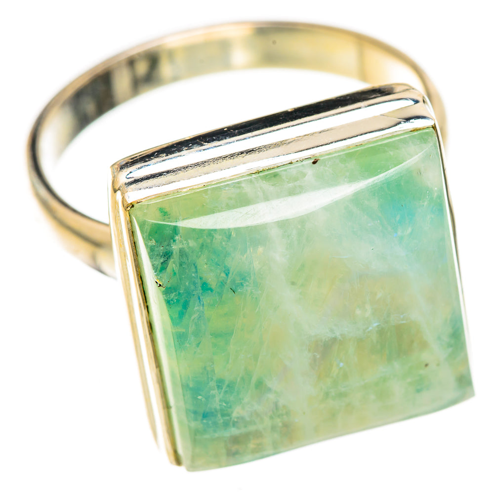 Green Moonstone Rings handcrafted by Ana Silver Co - RING123814 - Photo 2