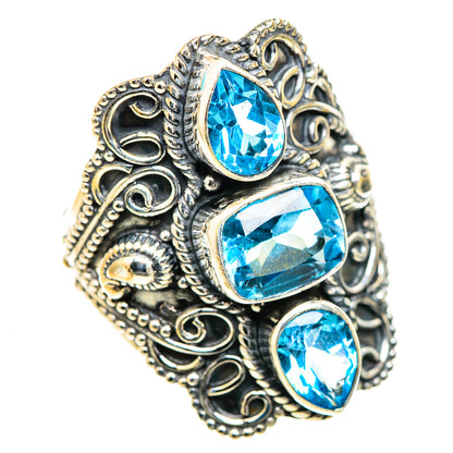 Swiss Blue Topaz Rings handcrafted by Ana Silver Co - RING123827 - Photo 2