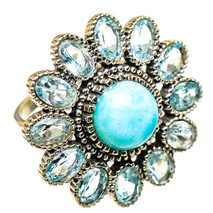 Larimar Rings handcrafted by Ana Silver Co - RING123829 - Photo 2