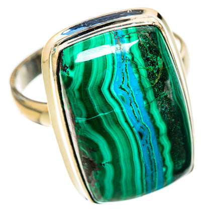 Malachite In Chrysocolla Rings handcrafted by Ana Silver Co - RING123836 - Photo 2