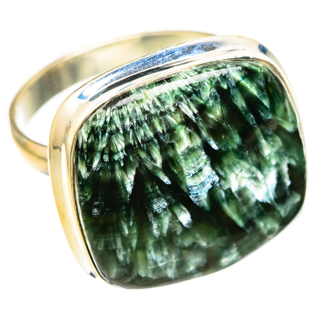 Seraphinite Rings handcrafted by Ana Silver Co - RING123837 - Photo 2