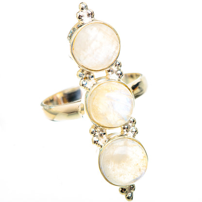 Rainbow Moonstone Rings handcrafted by Ana Silver Co - RING123845 - Photo 2
