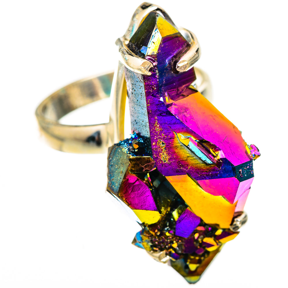 Titanium Sunshine Druzy Rings handcrafted by Ana Silver Co - RING123846 - Photo 2