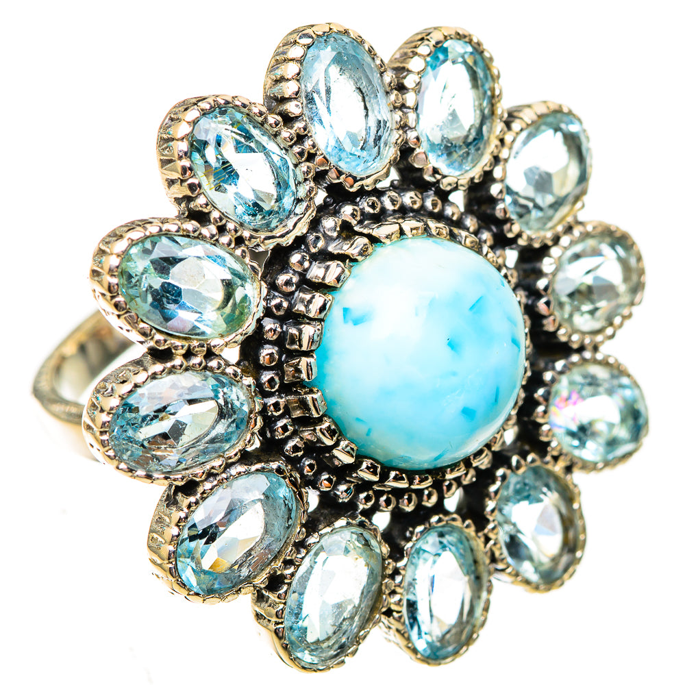 Larimar Rings handcrafted by Ana Silver Co - RING123852 - Photo 2