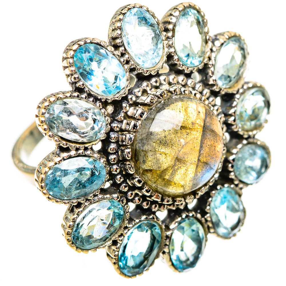 Labradorite Rings handcrafted by Ana Silver Co - RING123857 - Photo 2