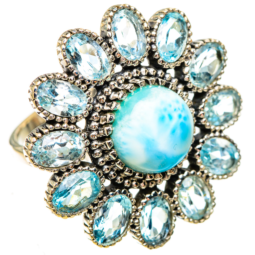 Larimar Rings handcrafted by Ana Silver Co - RING123859 - Photo 2