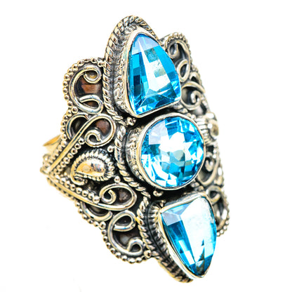 Swiss Blue Topaz Rings handcrafted by Ana Silver Co - RING123864 - Photo 2