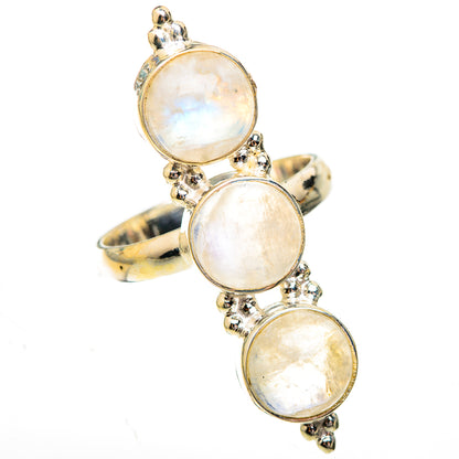 Rainbow Moonstone Rings handcrafted by Ana Silver Co - RING123870 - Photo 2