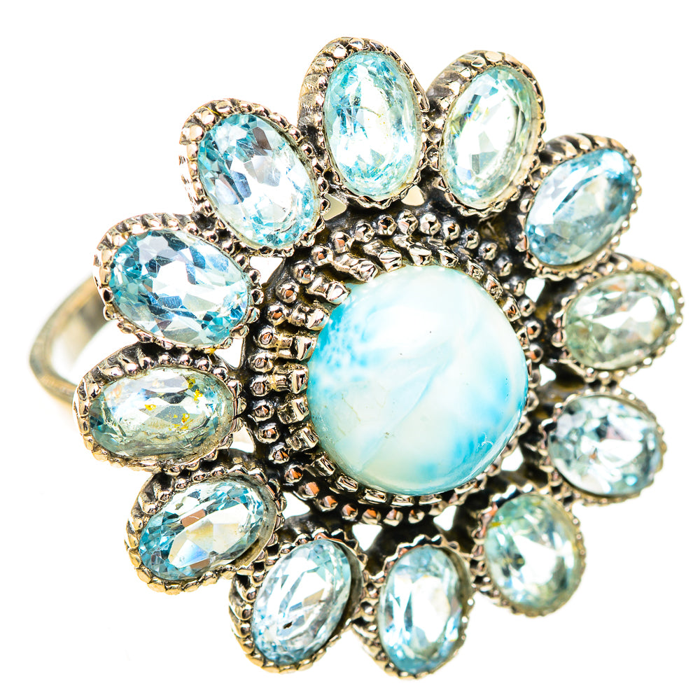 Larimar Rings handcrafted by Ana Silver Co - RING123874 - Photo 2