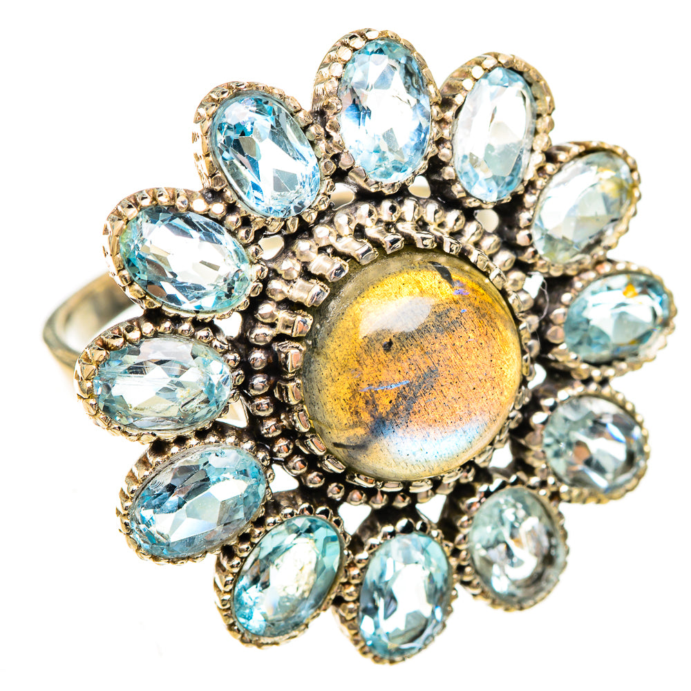 Labradorite Rings handcrafted by Ana Silver Co - RING123876 - Photo 2