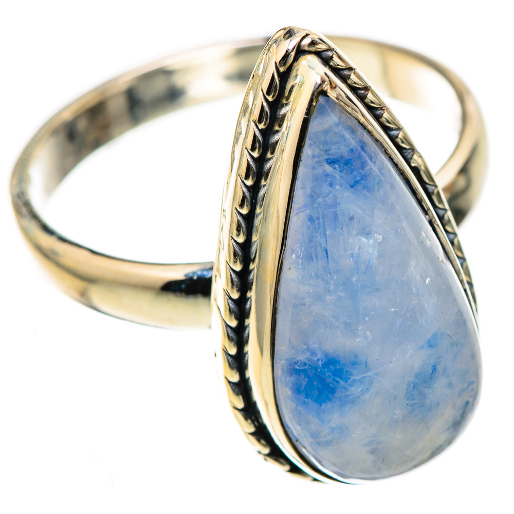 Rainbow Moonstone Rings handcrafted by Ana Silver Co - RING123895 - Photo 2