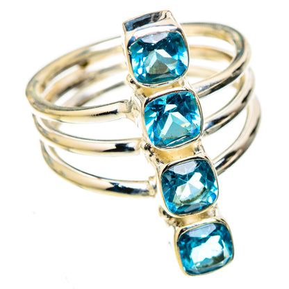 Swiss Blue Topaz Rings handcrafted by Ana Silver Co - RING123897 - Photo 2