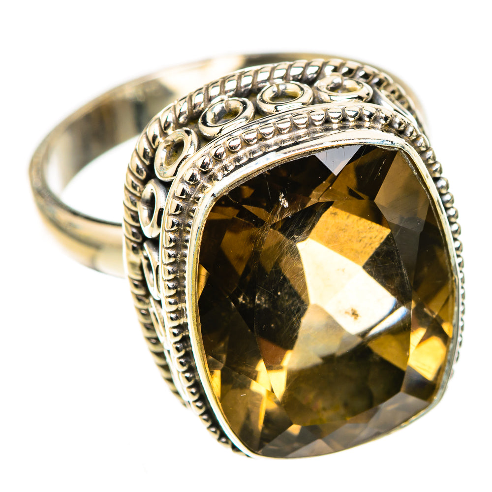 Smoky Quartz Rings handcrafted by Ana Silver Co - RING123903 - Photo 2