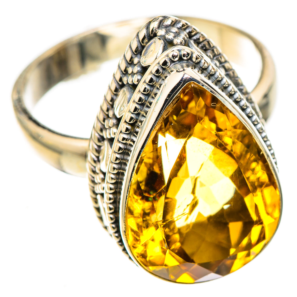 Citrine Rings handcrafted by Ana Silver Co - RING123905 - Photo 2