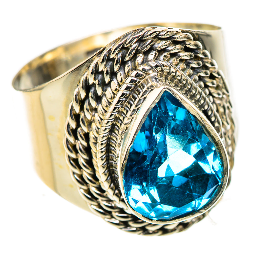 Swiss Blue Topaz Rings handcrafted by Ana Silver Co - RING123923 - Photo 2