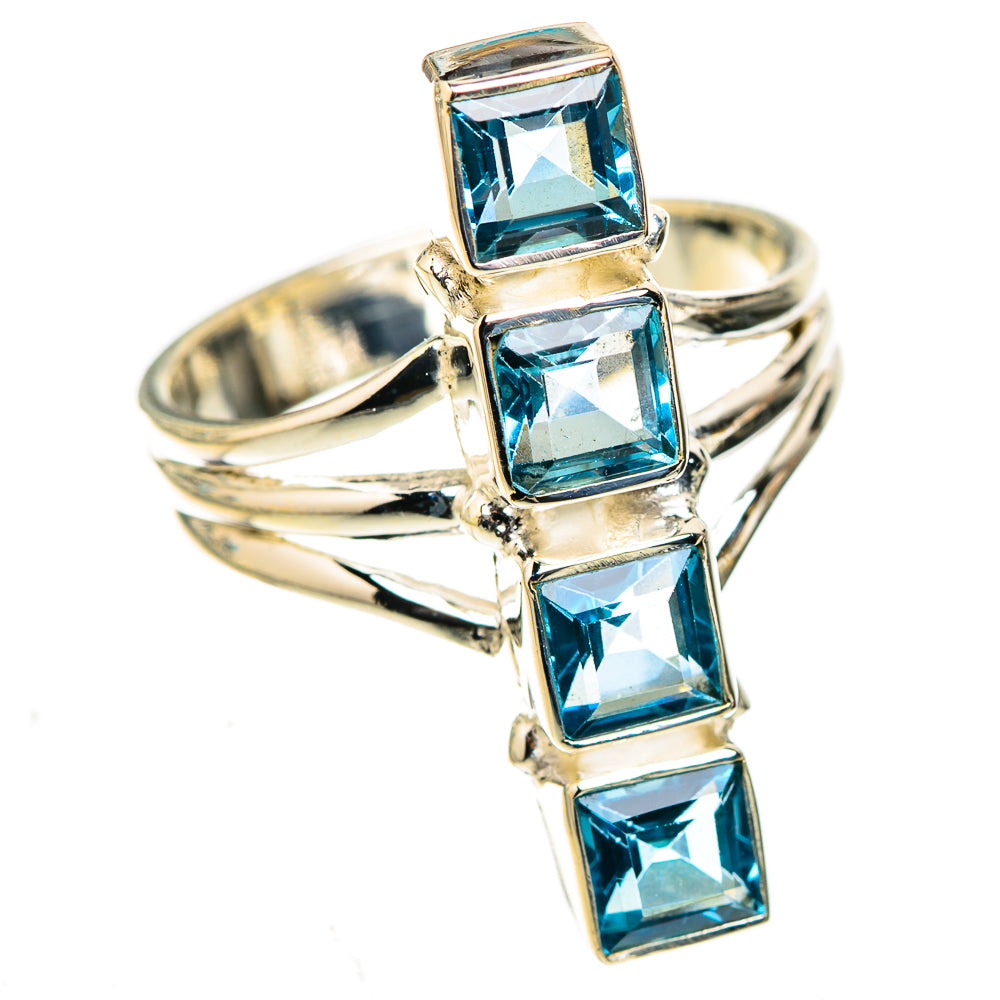 Swiss Blue Topaz Rings handcrafted by Ana Silver Co - RING123924 - Photo 2